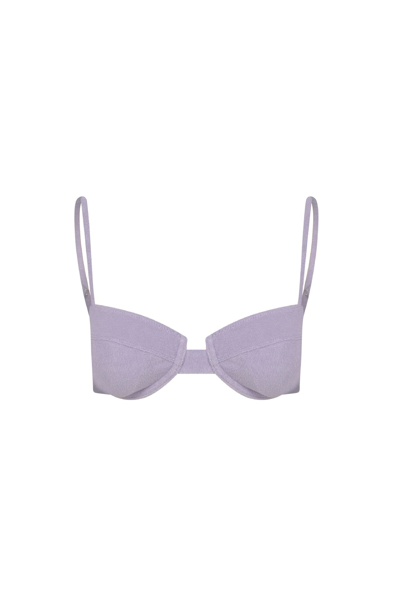 SCARLET TERRY BIKINI TOP LAVENDER