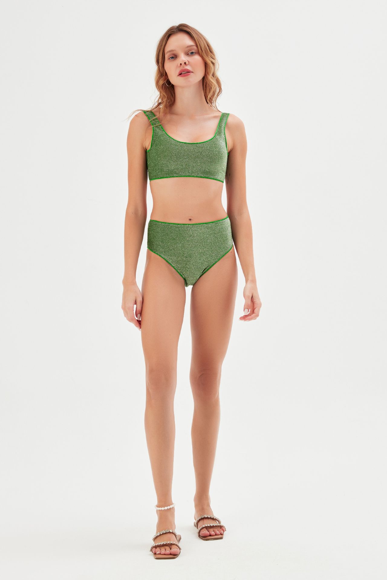 PERI HIGH RISE BIKINI BRIEFS GRASSHOPPER