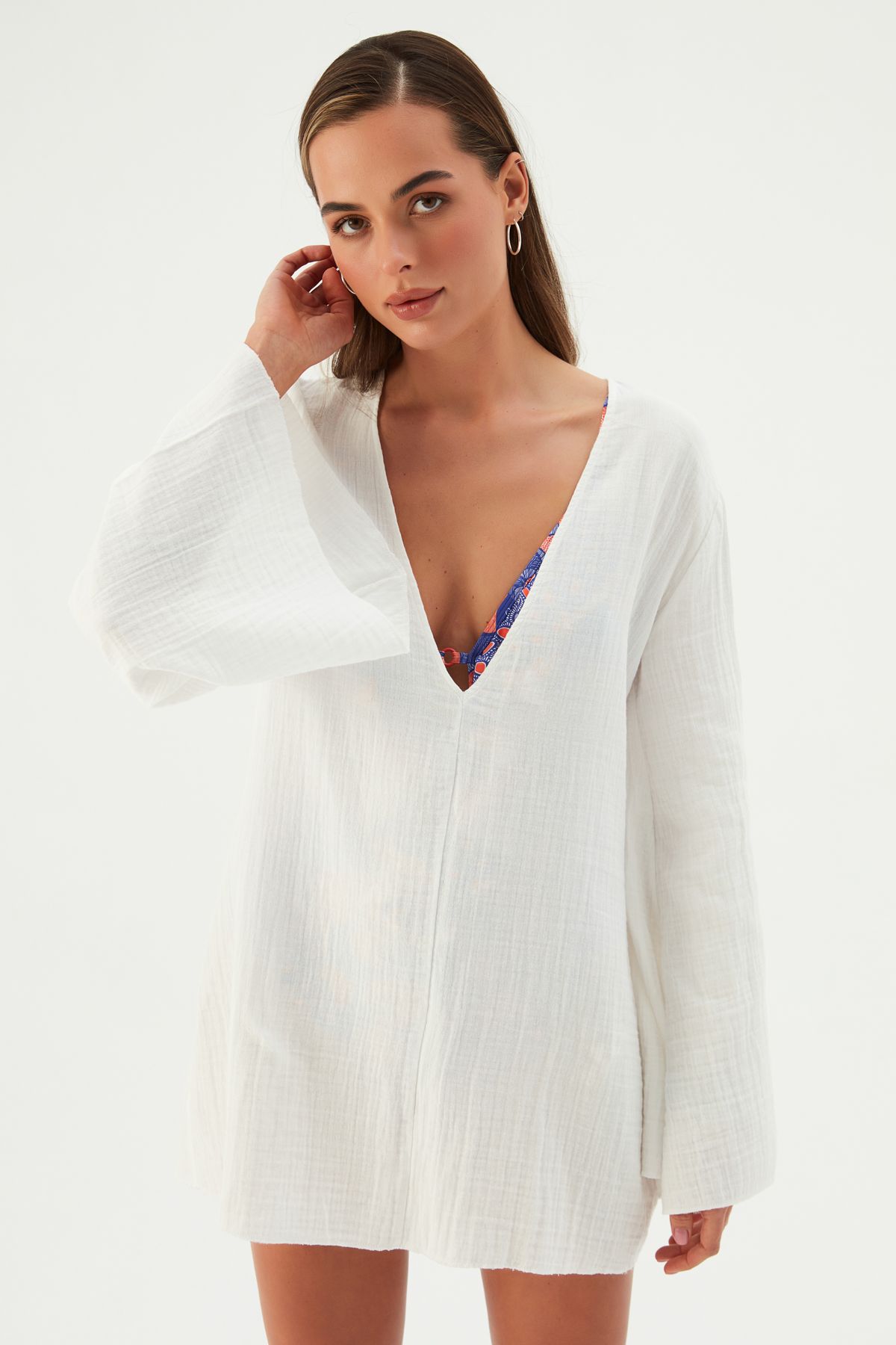 ELLE COTTON GAUZE BEACH COVERUP MINT