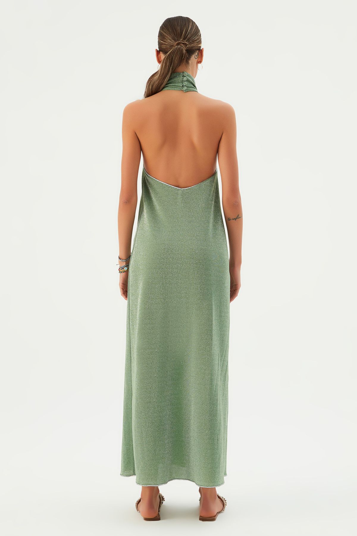 STEREA TURTLENECK MAXI DRESS GRASSHOPPER