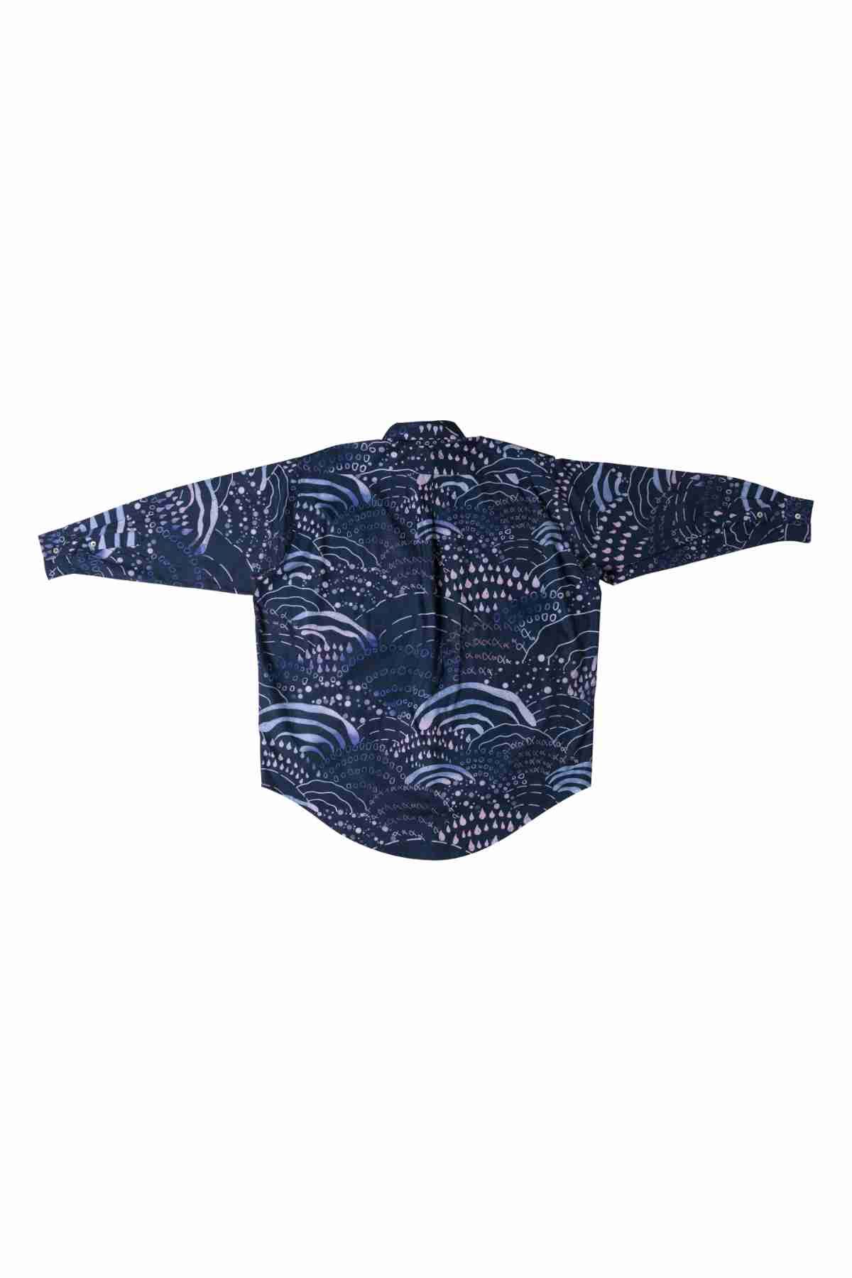 HANHAN STUDIO NAVY SHIRT LONGSLEEVE