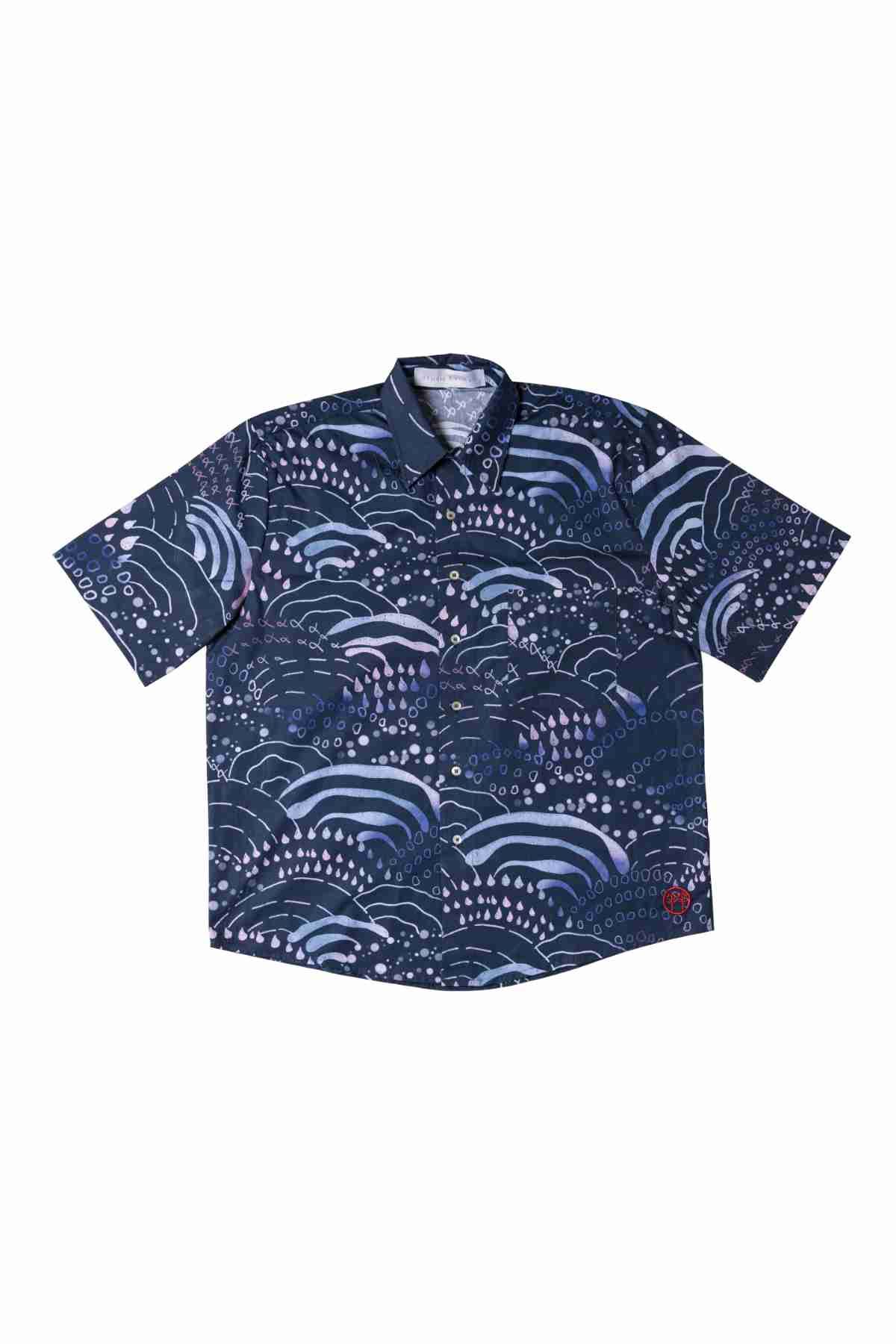 HANHAN STUDIO NAVY SHIRT S SLEEVE